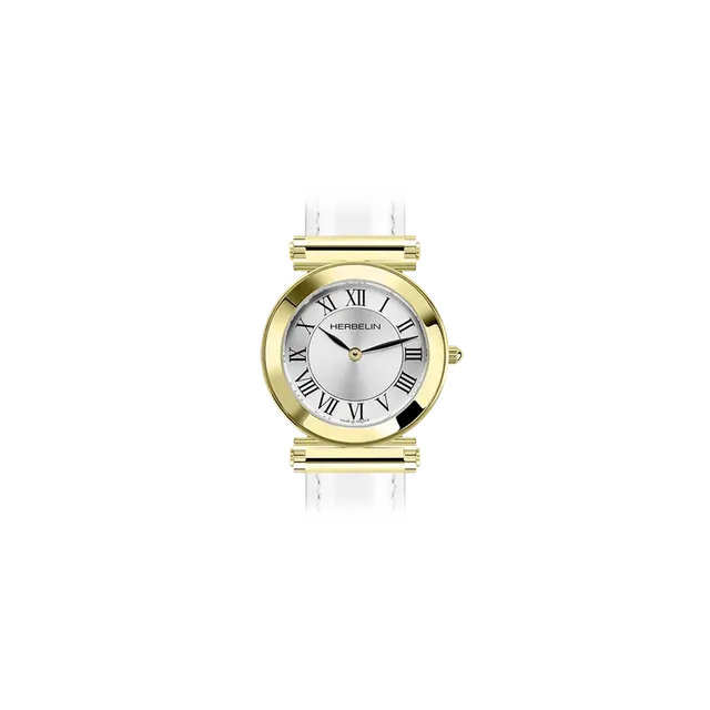 herbelin-antar-s-bo-tier-rond-femme-pvd-or-jaune-cadran-argent image 1