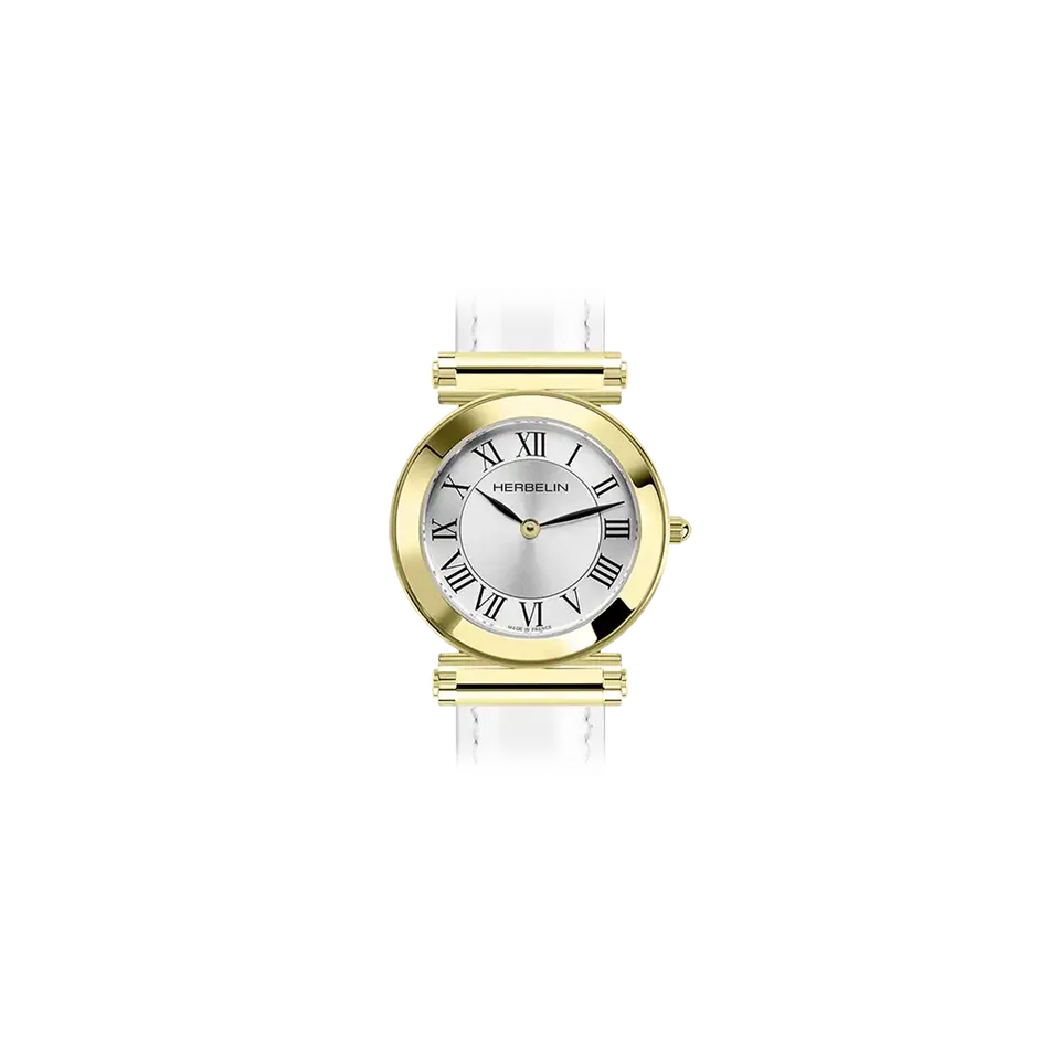herbelin-antar-s-bo-tier-rond-femme-pvd-or-jaune-cadran-argent image 1