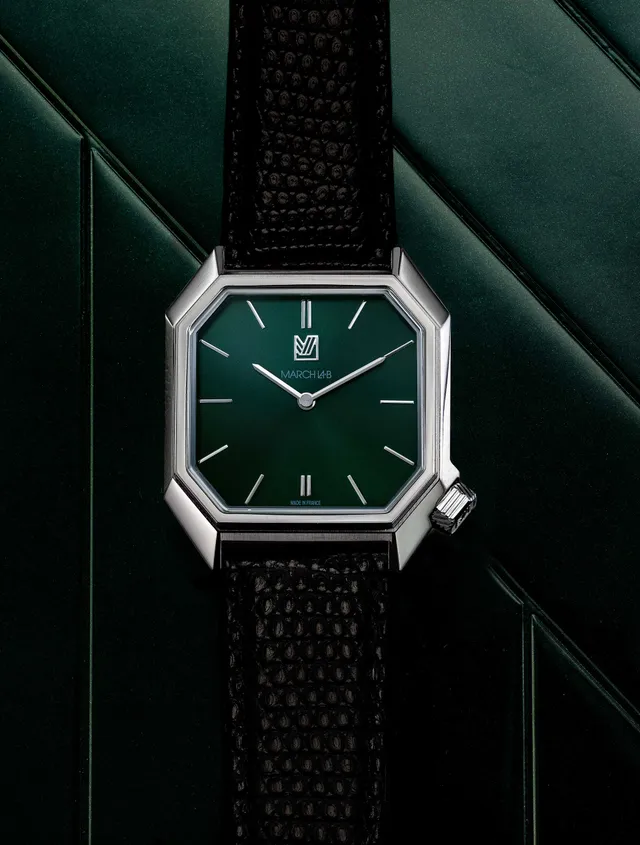 march-la-b-mansart-electrique-forest-montre-octogonale-34-mm image 1