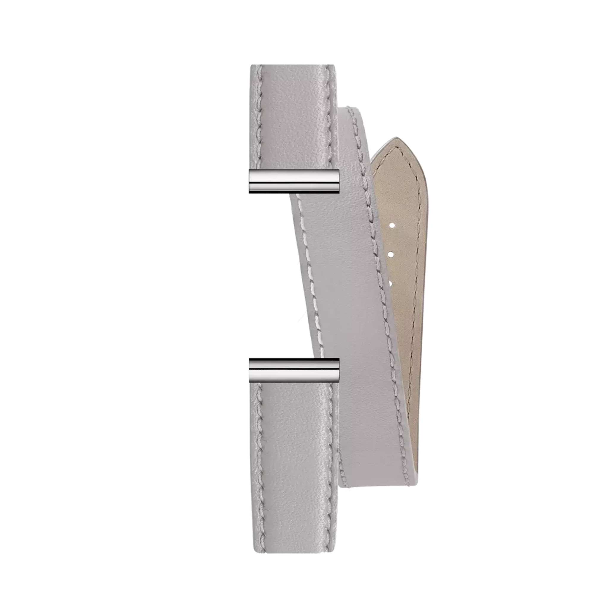 herbelin-antar-s-bracelet-montre-double-tour-cuir-nappa-gris-perle-interchangeab image 1