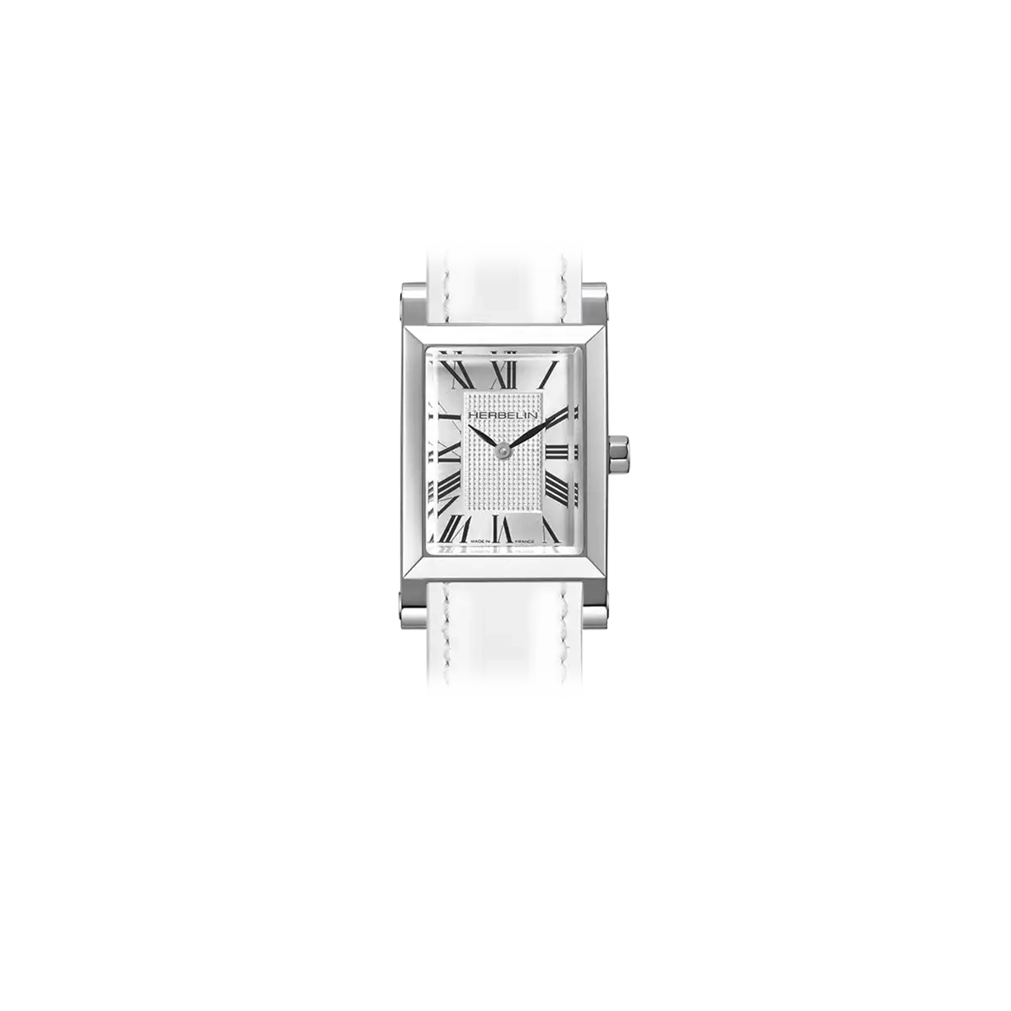 herbelin-antar-s-rectangle-quartz-blanc-argent-montre-femme image 1