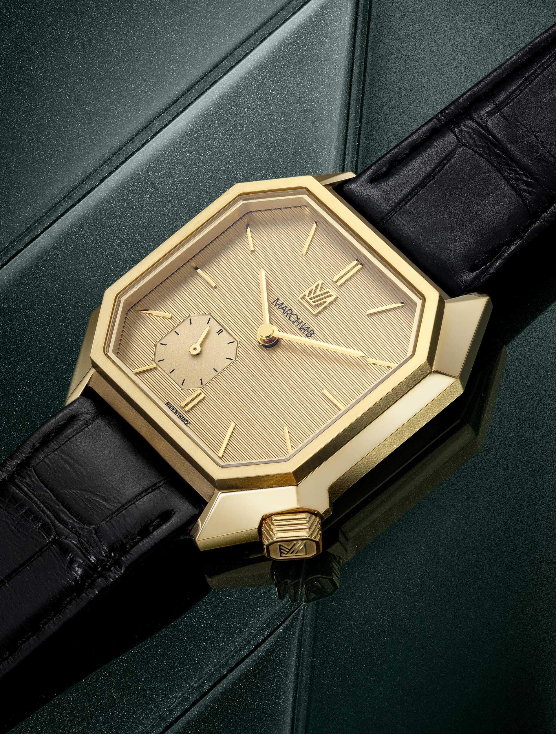 march-la-b-mansart-petite-seconde-golden-hour-35-mm-montre-automatique-plaqu-or image 2