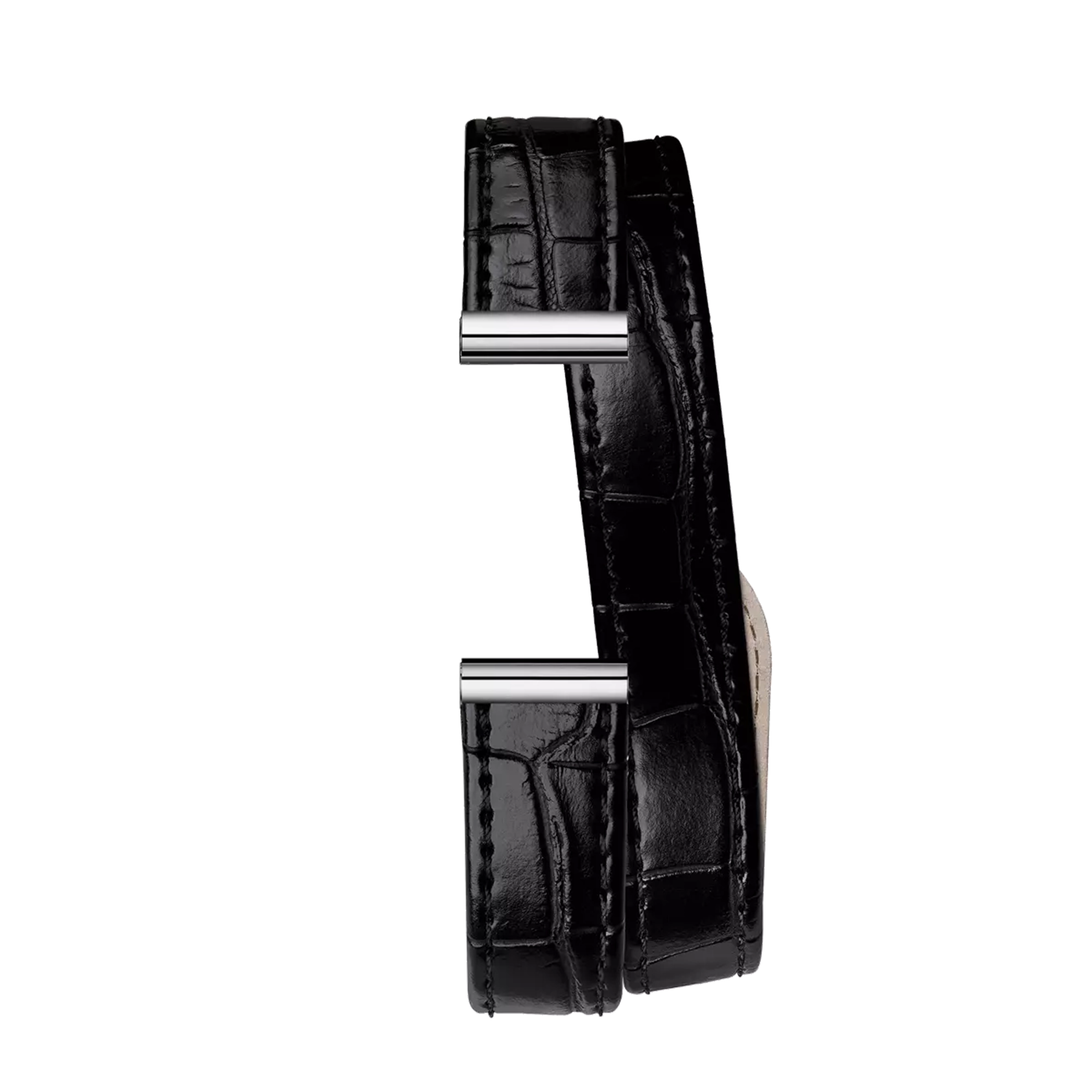 herbelin-antar-s-bracelet-montre-double-tour-cuir-noir-alligator image 1