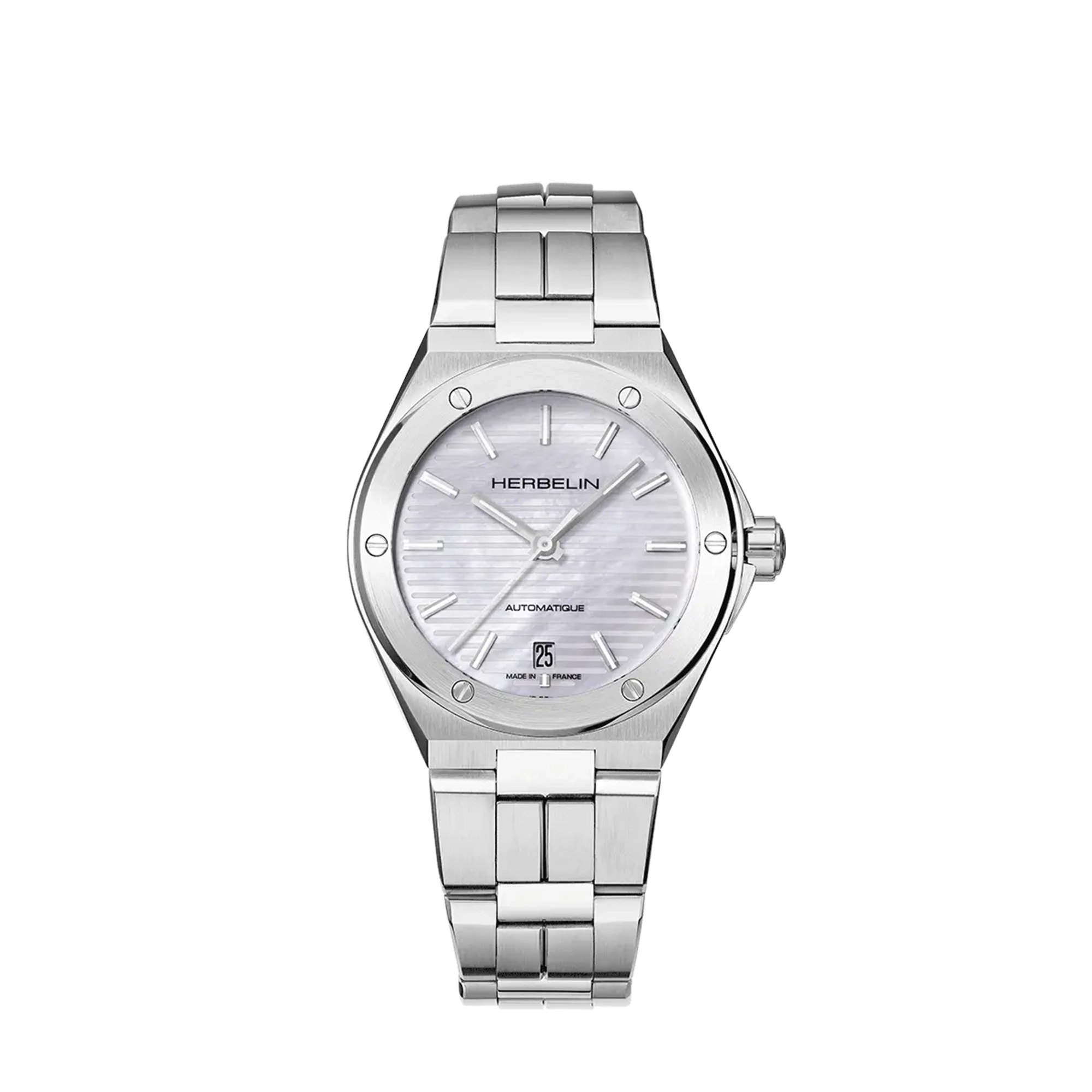 herbelin-cap-camarat-montre-automatique-femme-acier-nacre image 1