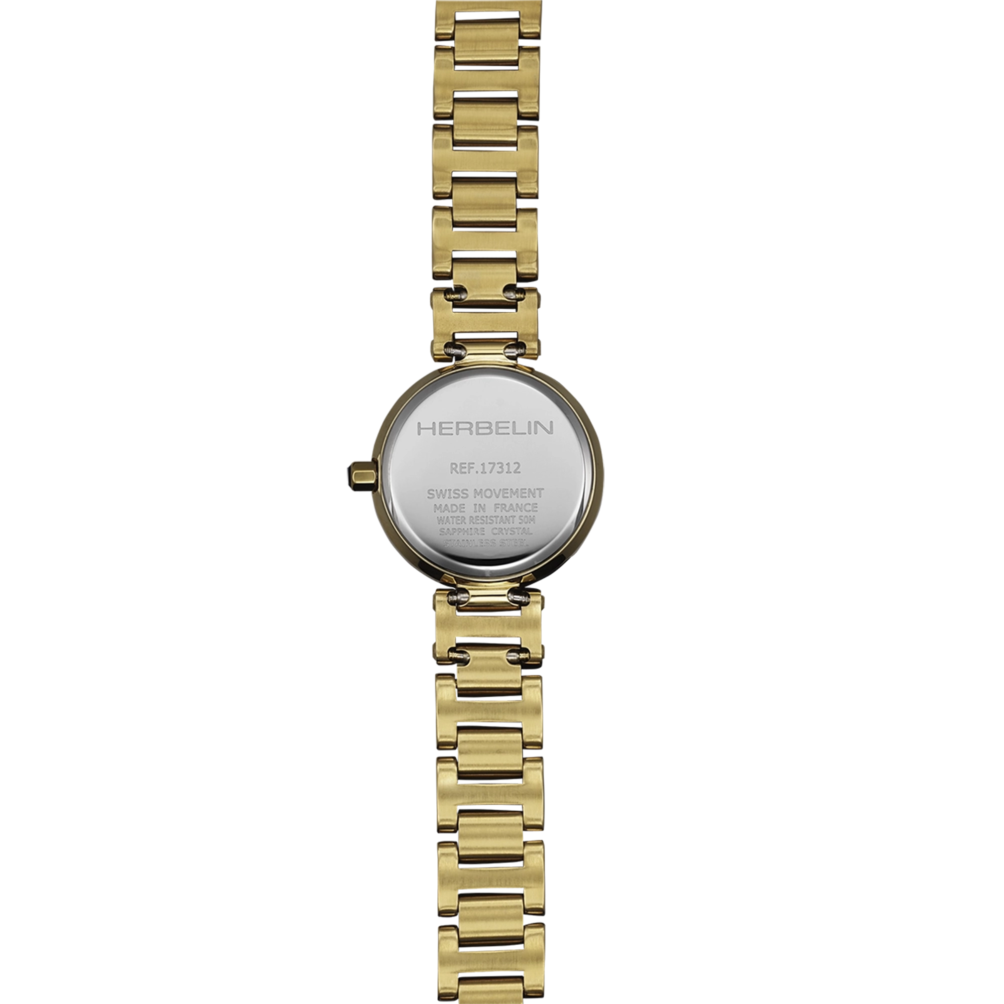 herbelin-lady-h-quartz-22-mm-montre-femme-nacre-pvd-or-jaune-verre-saphir image 4