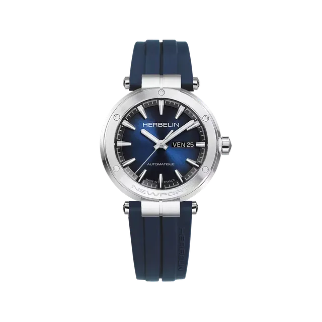 herbelin-newport-automatique-homme-bleu-acier-caoutchouc-fkm image 1
