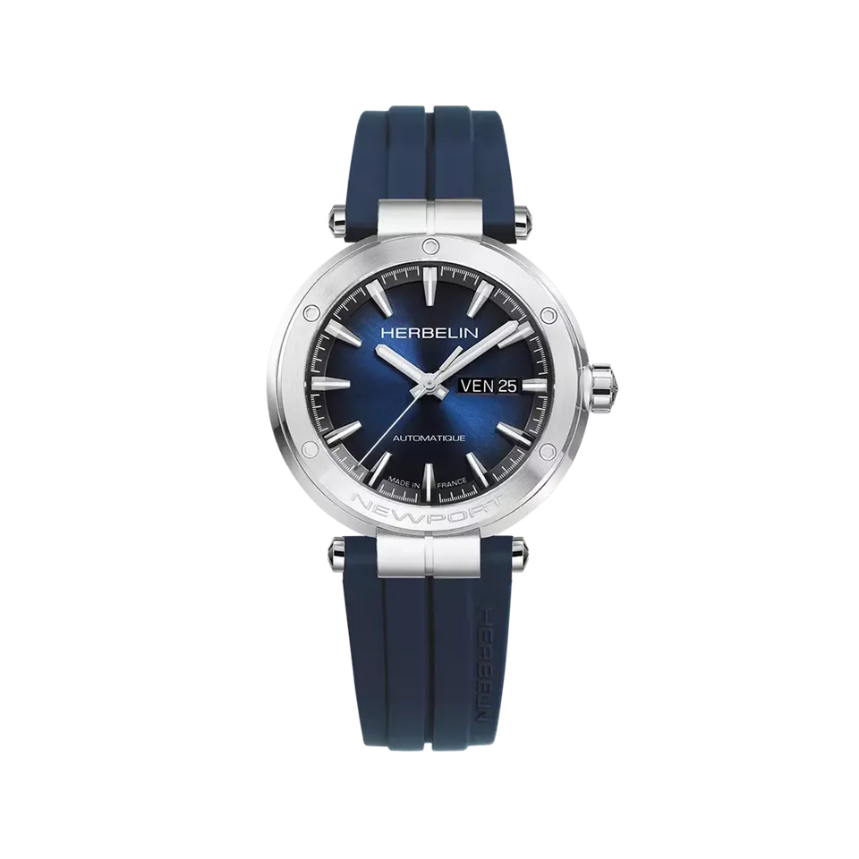 herbelin-newport-automatique-homme-bleu-acier-caoutchouc-fkm image 1