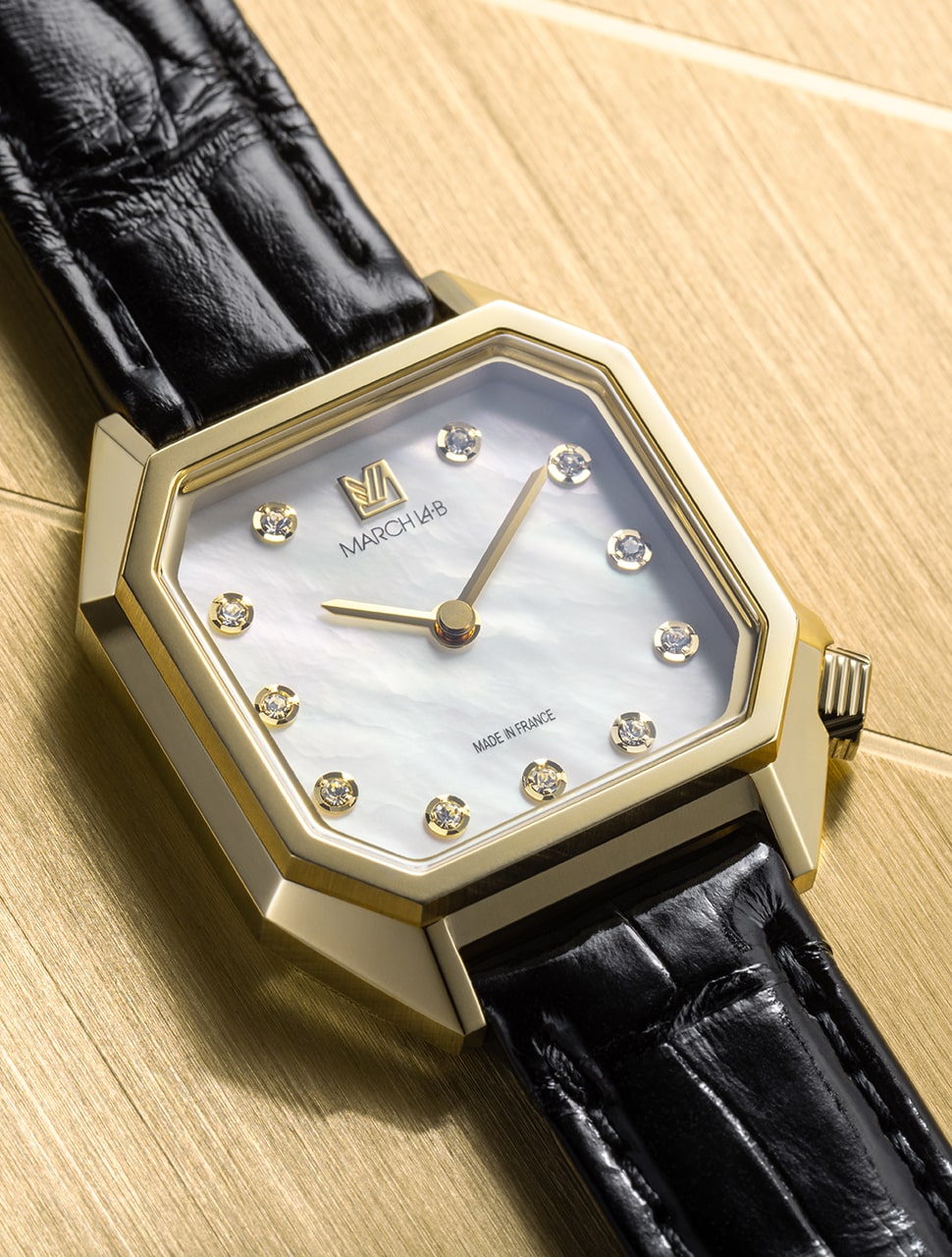 march-la-b-lady-mansart-diamants-nacre-or-18-carats-26-mm-montre-femme-quartz image 5