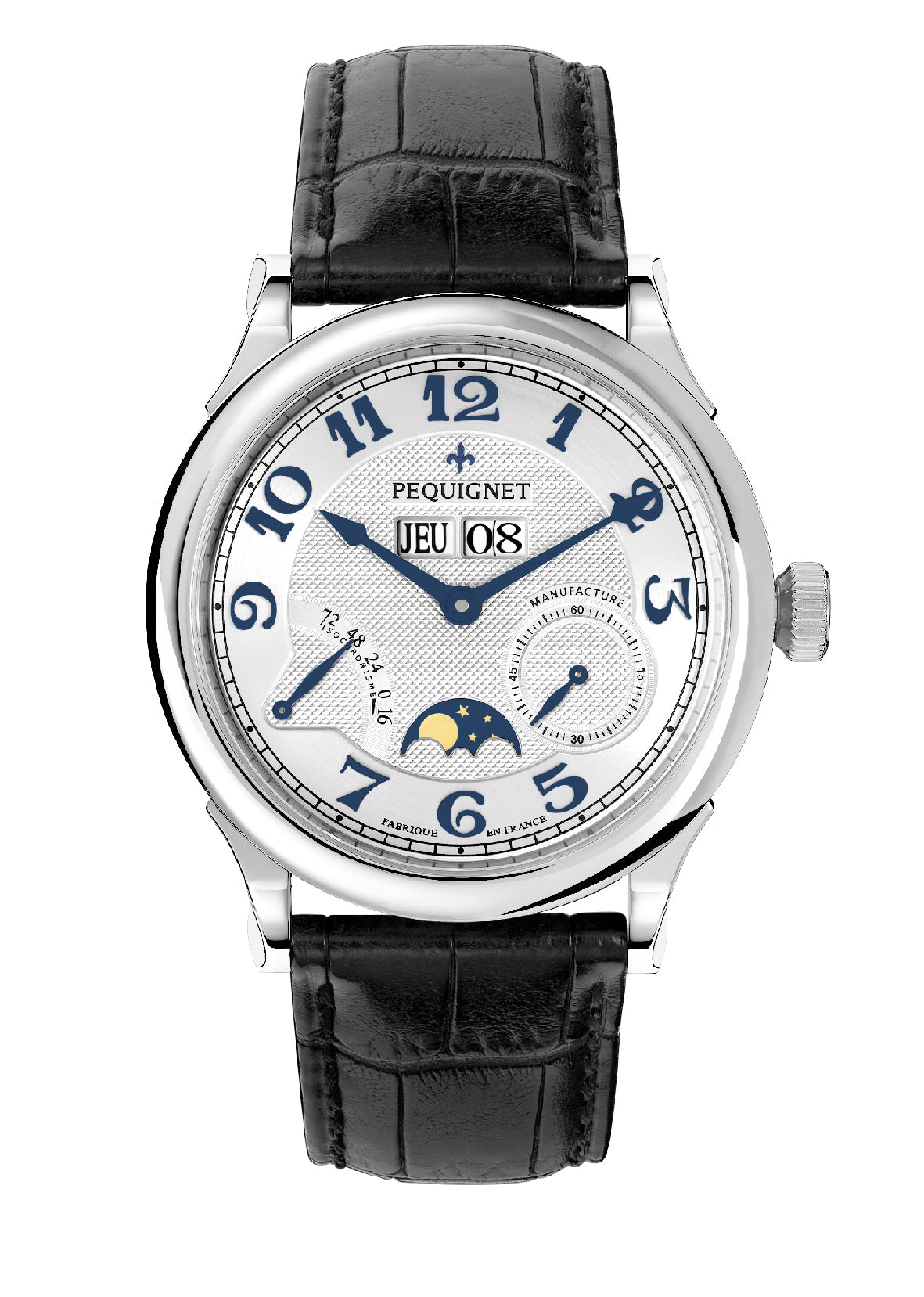 montre-pequignet-royale-paris-calibre-royal-grande-date-et-phase-de-lune image 2