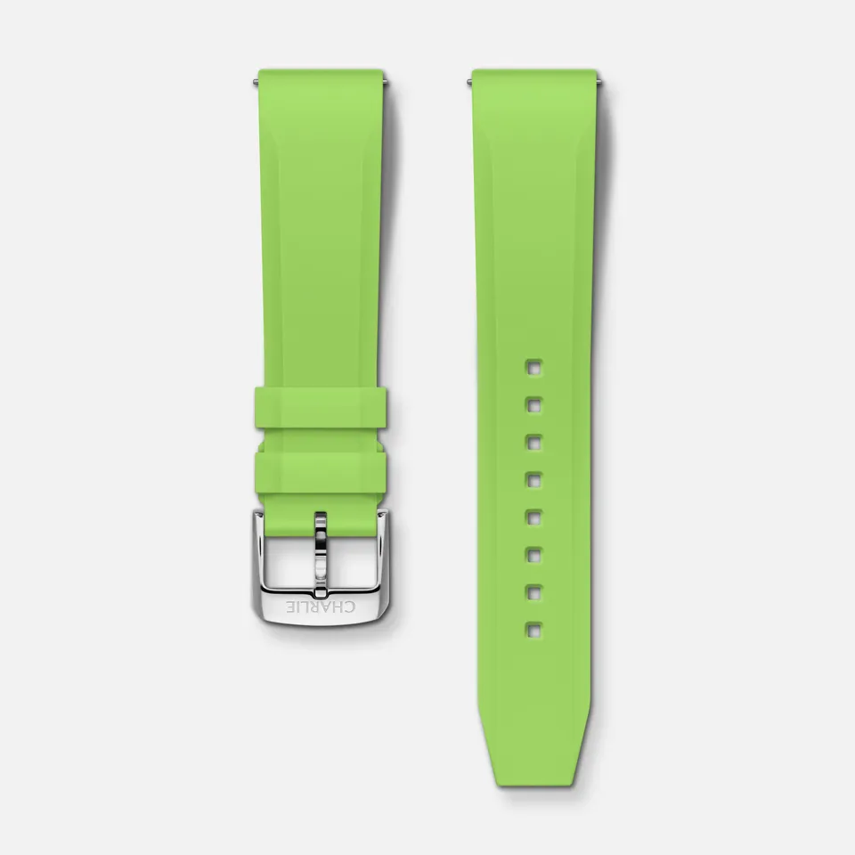 charlie-paris-bracelet-caoutchouc-nbr-20mm-lime image 1