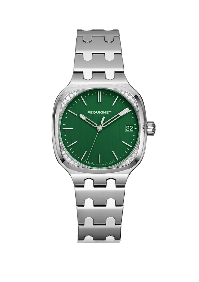 pequignet-concorde-montre-manufacture-calibre-initial-cadran-vert-anglais-lunett image 1