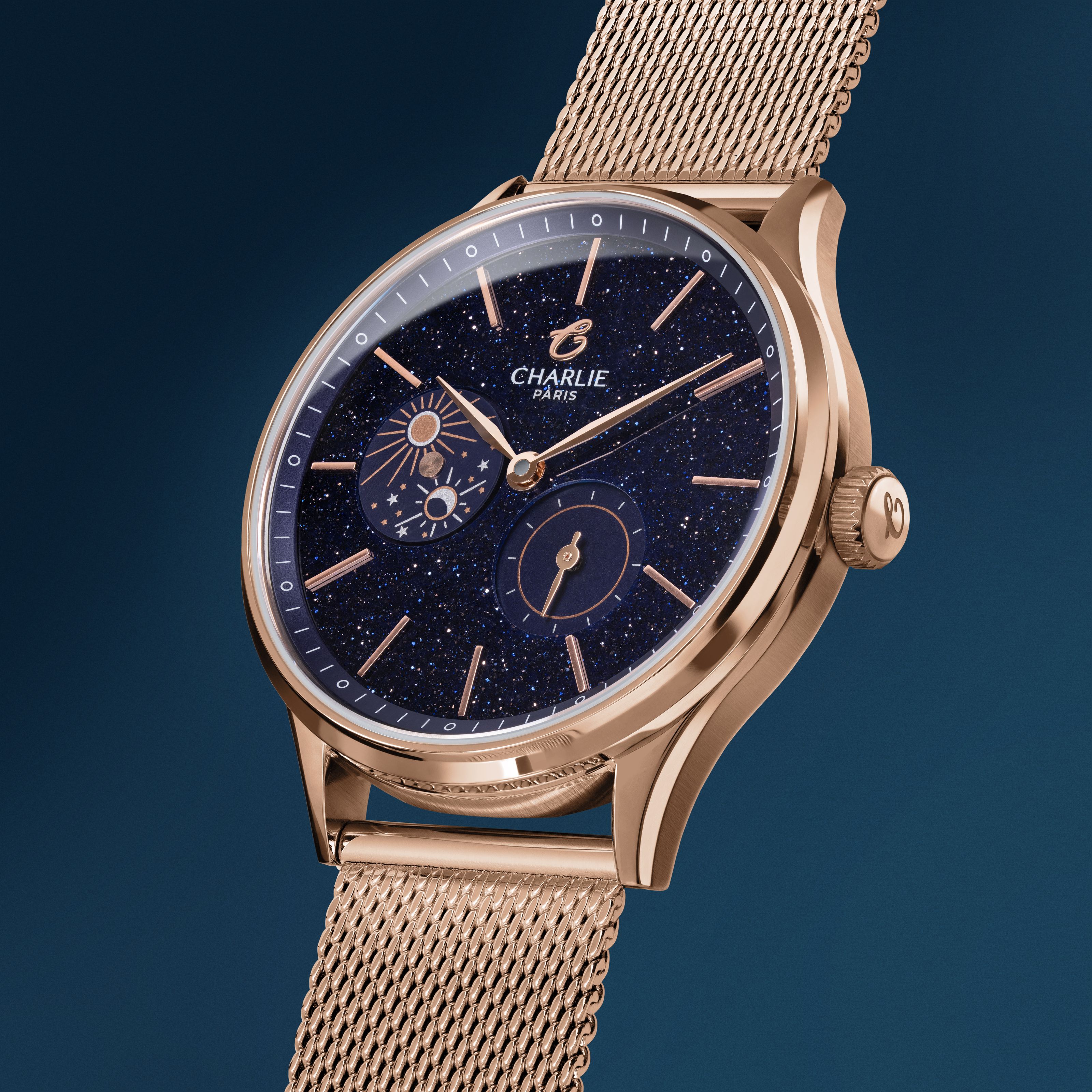 charlie-paris-initial-36-jour-nuit-montre-automatique-femme-36-mm-aventurine-dor-2 image 6