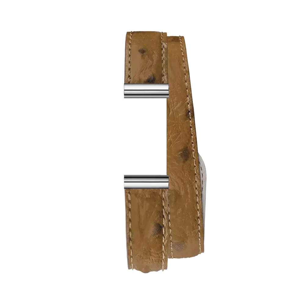 herbelin-antar-s-bracelet-double-cuir-autruche-camel-gold image 1