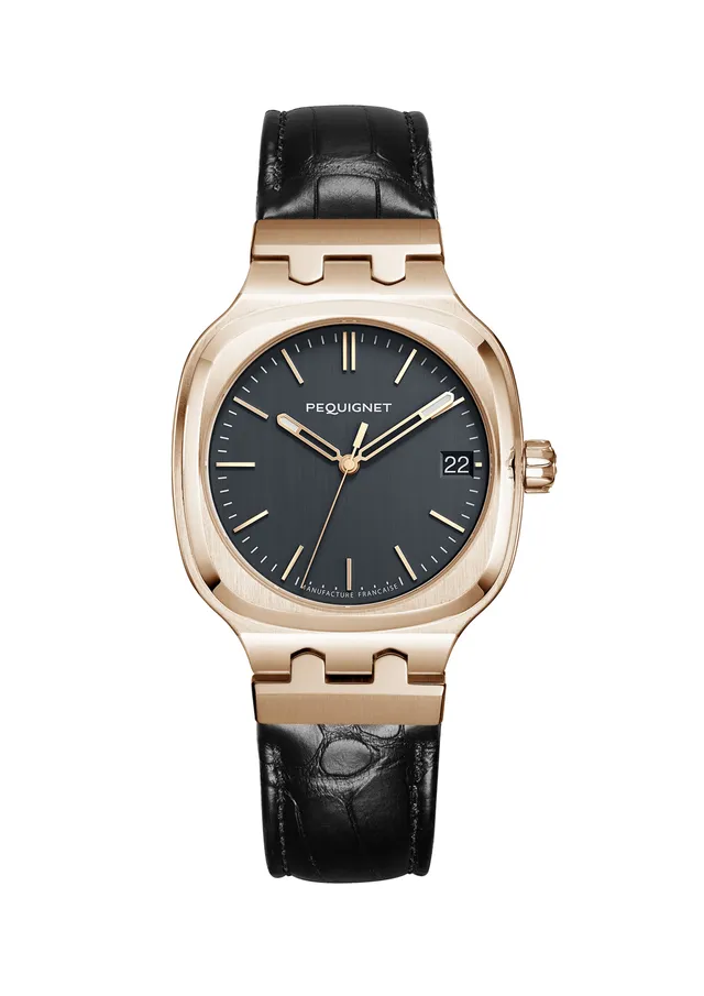 pequignet-concorde-or-montre-or-rose-18-carats-36-mm-cadran-anthracite image 1