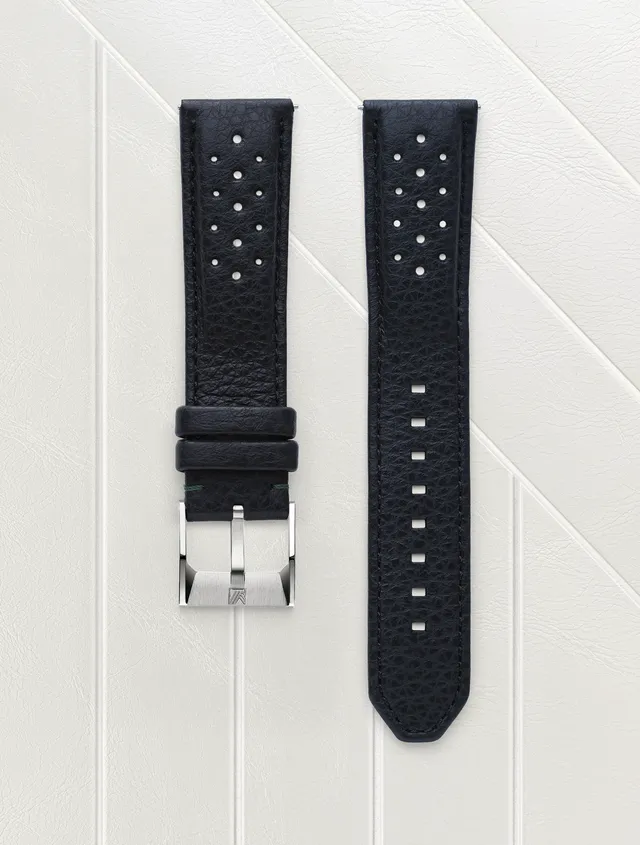 march-la-b-bracelet-montre-buffle-perfor-noir-20-mm image 1