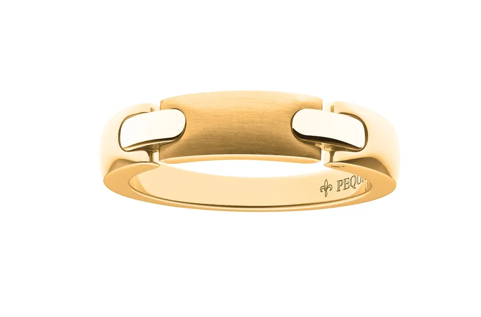 pequignet-moorea-bague-acier-or-jaune-diamant-bijou-femme-morteau image 1