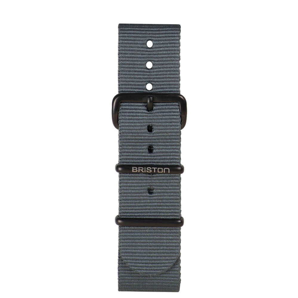 briston-bracelet-type-nato-20-mm-gris-nylon-interchangeable image 2