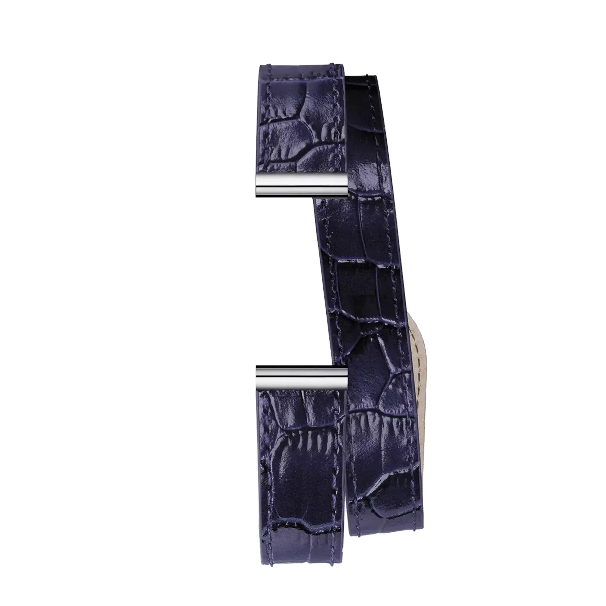 herbelin-antar-s-bracelet-double-cuir-fa-on-croco-bleu-marin image 1