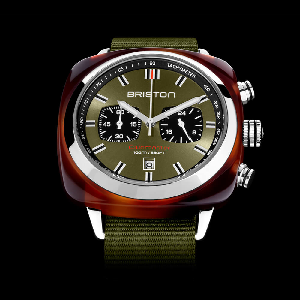 briston-clubmaster-sport-chronographe-42-mm-vert-olive image 4