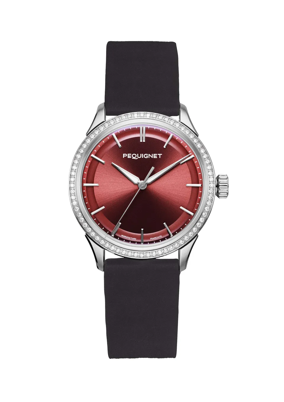 montre-pequignet-royale-paris-36-mm-bordeaux-lunette-78-diamants-calibre-initial image 1