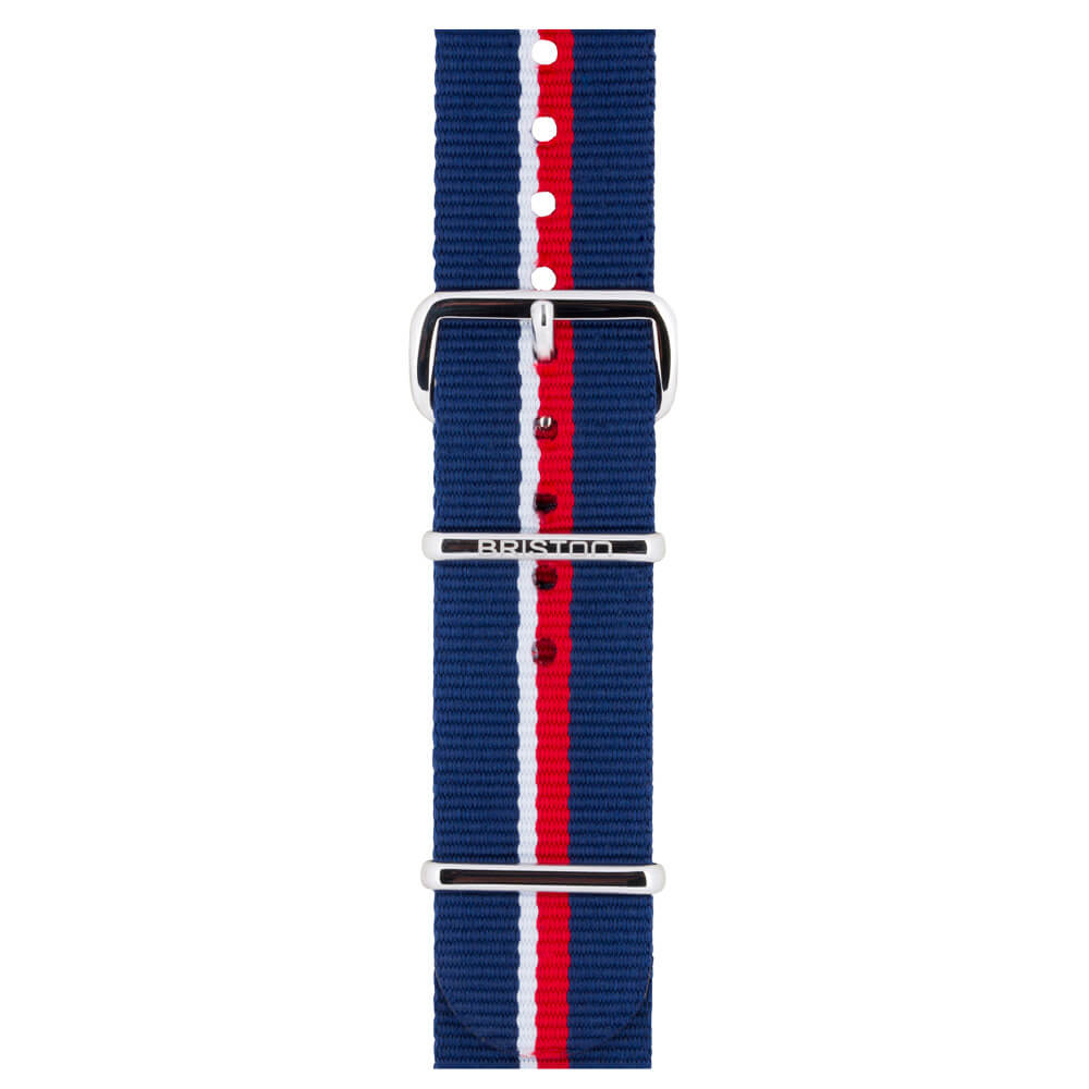 briston-bracelet-type-nato-20-mm-bleu-blanc-rouge-nylon-interchangeable image 1