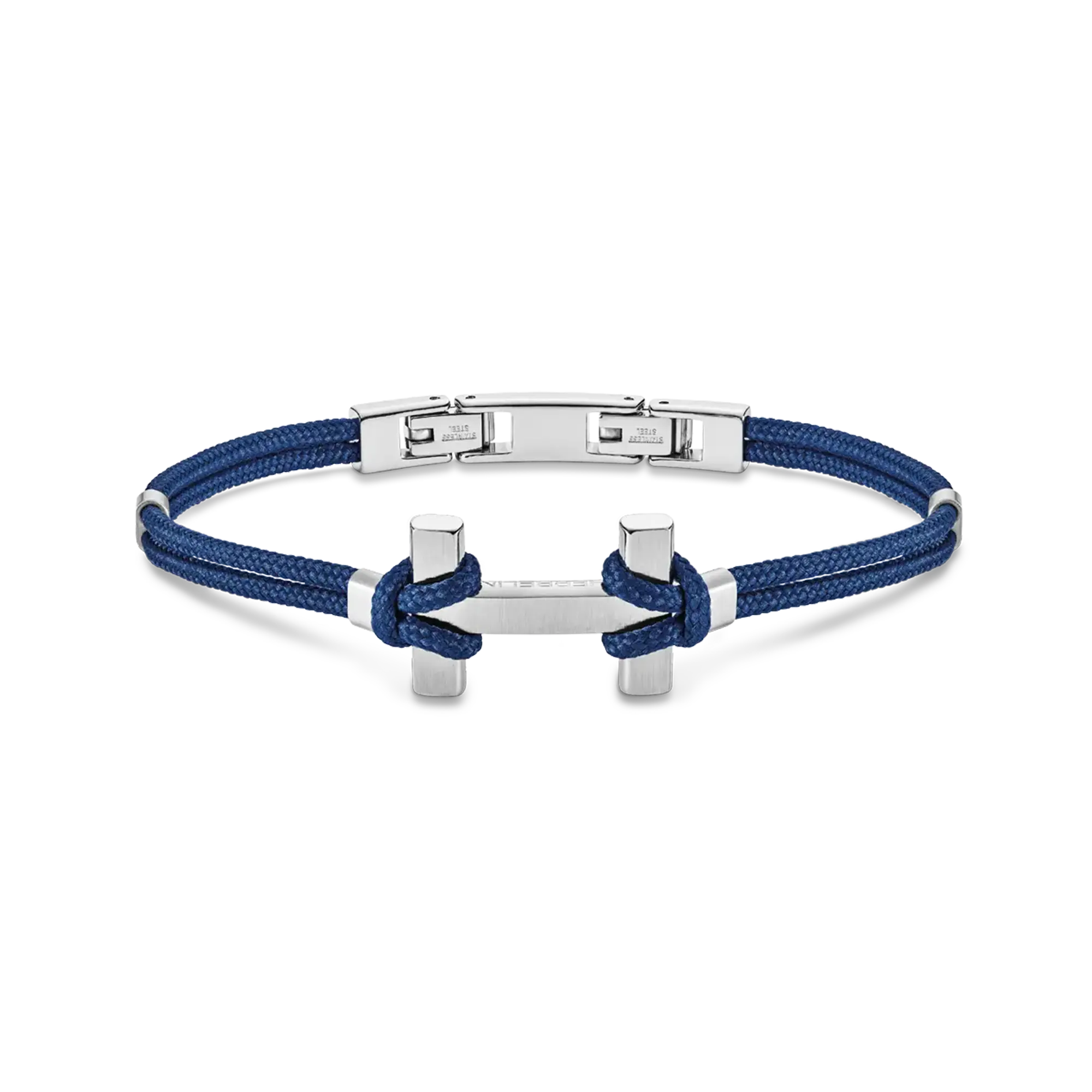 herbelin-bracelet-amarrage-acier-bleu-bijou-homme-nylon-tress image 1