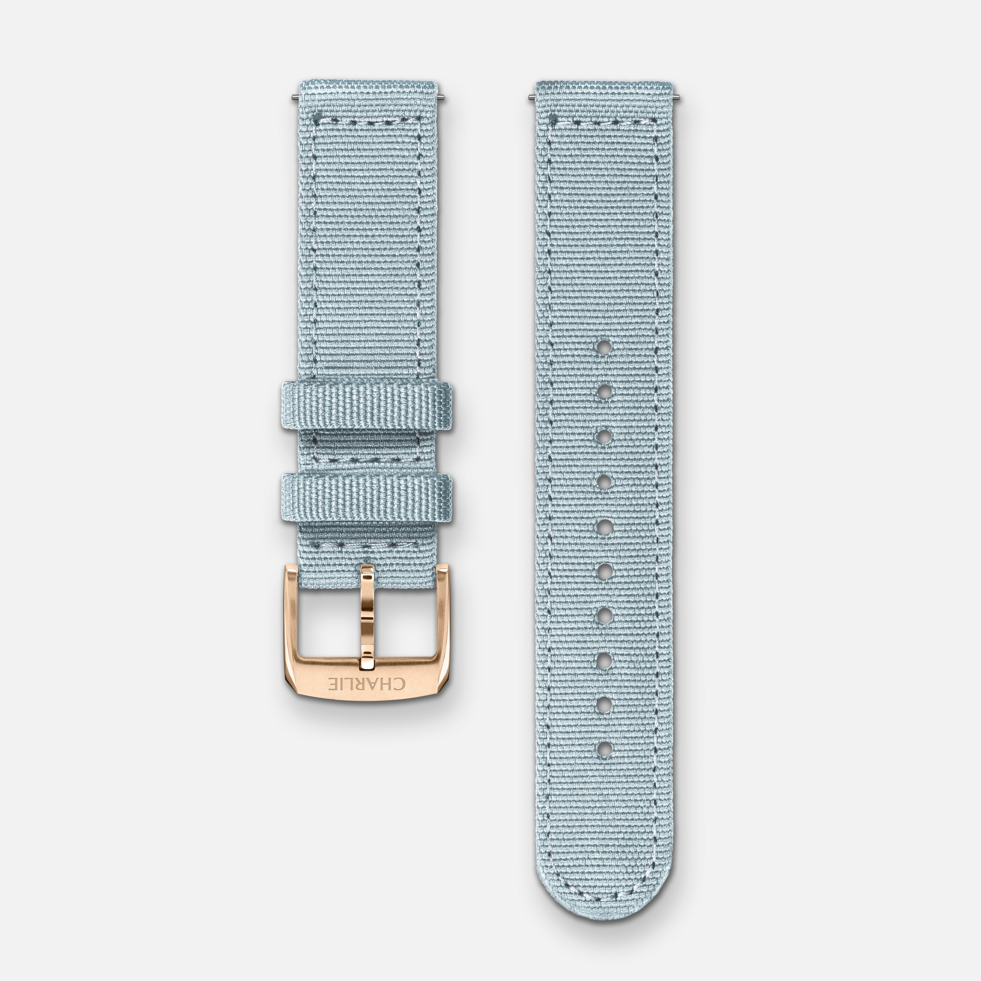 charlie-paris-bracelet-nylon-bleu-azur-20mm-interchangeable-sans-outil image 2