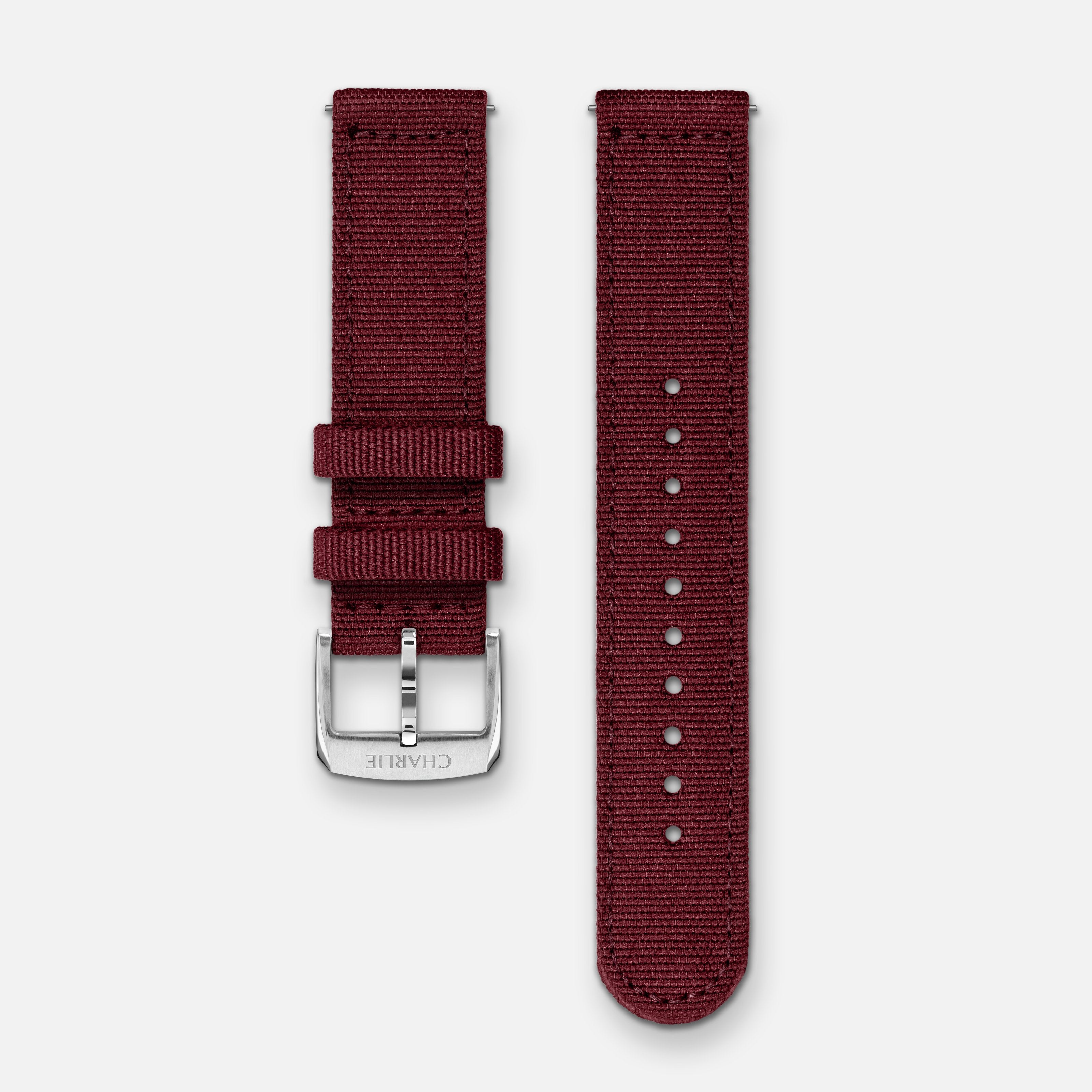 charlie-paris-bracelet-nylon-bordeaux-20mm-interchangeable-sans-outil image 1