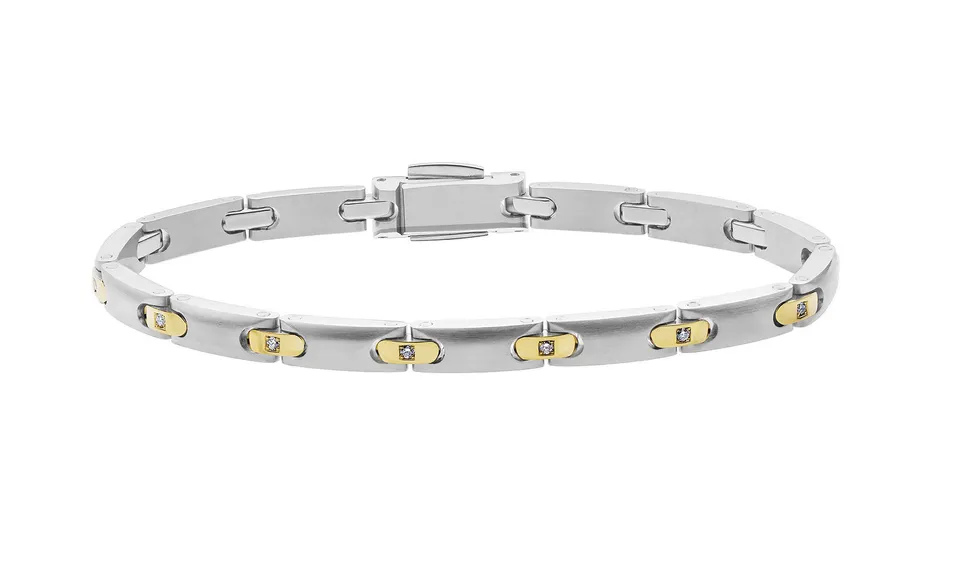 pequignet-moorea-bracelets-bijoux-acier-or-maille-signature image 1
