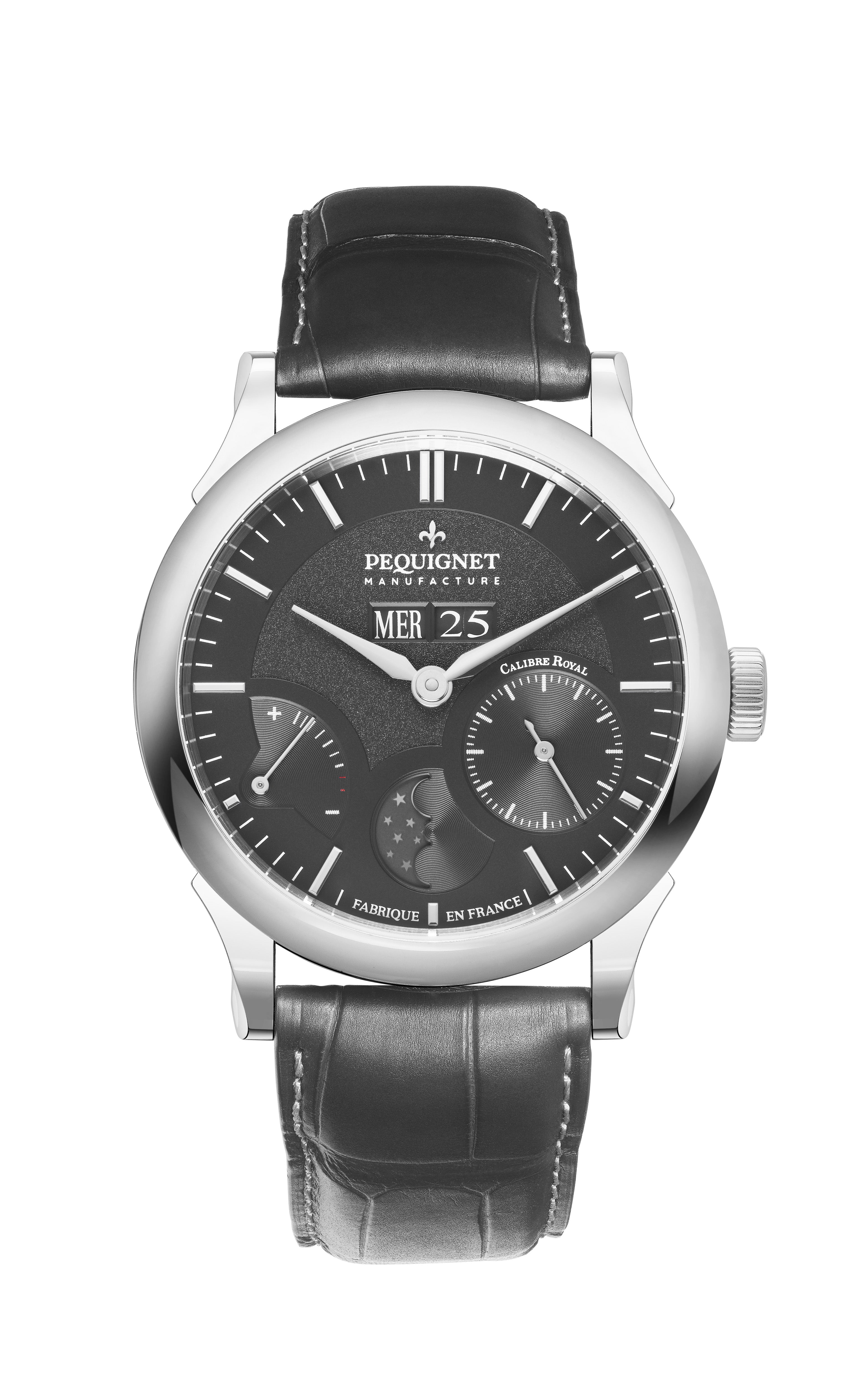 pequignet-royale-paris-cadran-gris-anthracite-petite-seconde-phase-de-lune-r-ser image 1