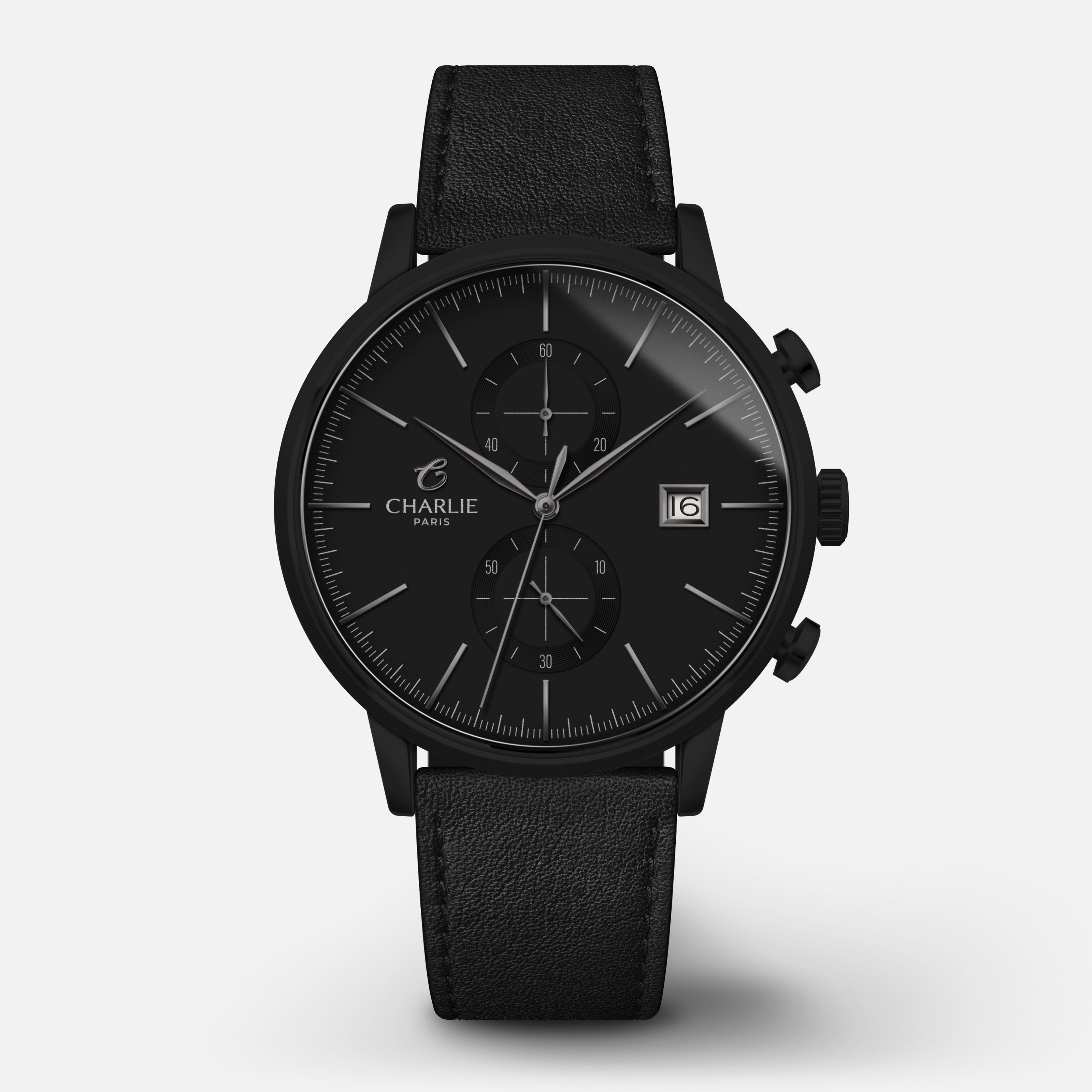 charlie-paris-horizon-montre-chronographe-homme-40mm-blackbird-noir image 1