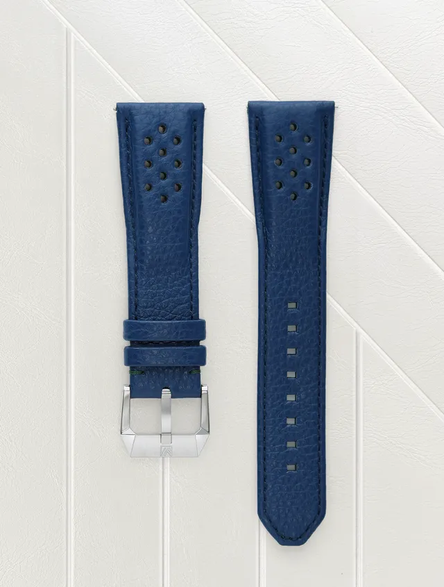 march-la-b-bracelet-buffle-perfor-bleu-22mm-pour-am2 image 1