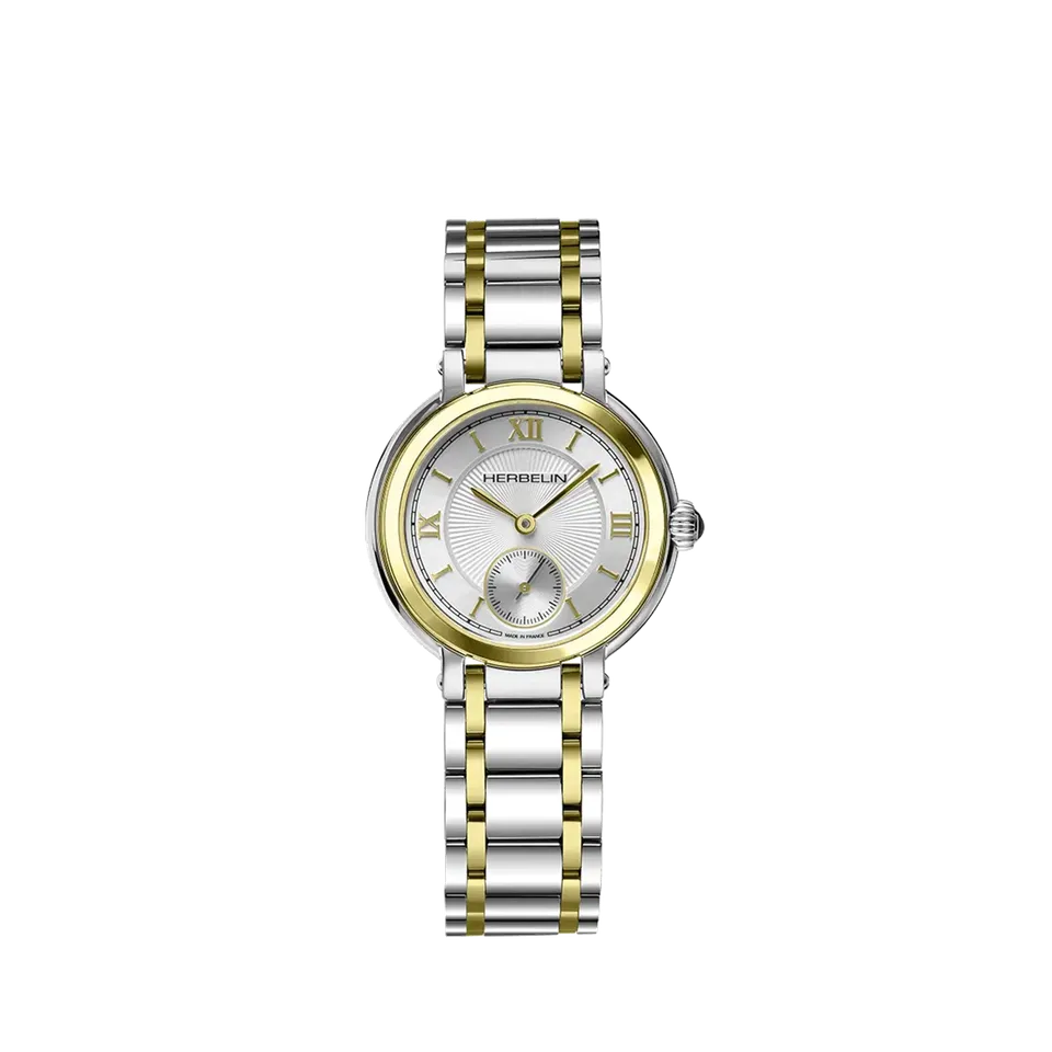 herbelin-galet-petite-seconde-bicolore-montre-quartz-femme image 1