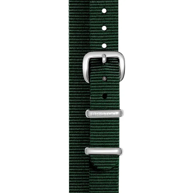 briston-bracelet-type-nato-12-mm-vert-anglais-pour-clubmaster-lady image 1