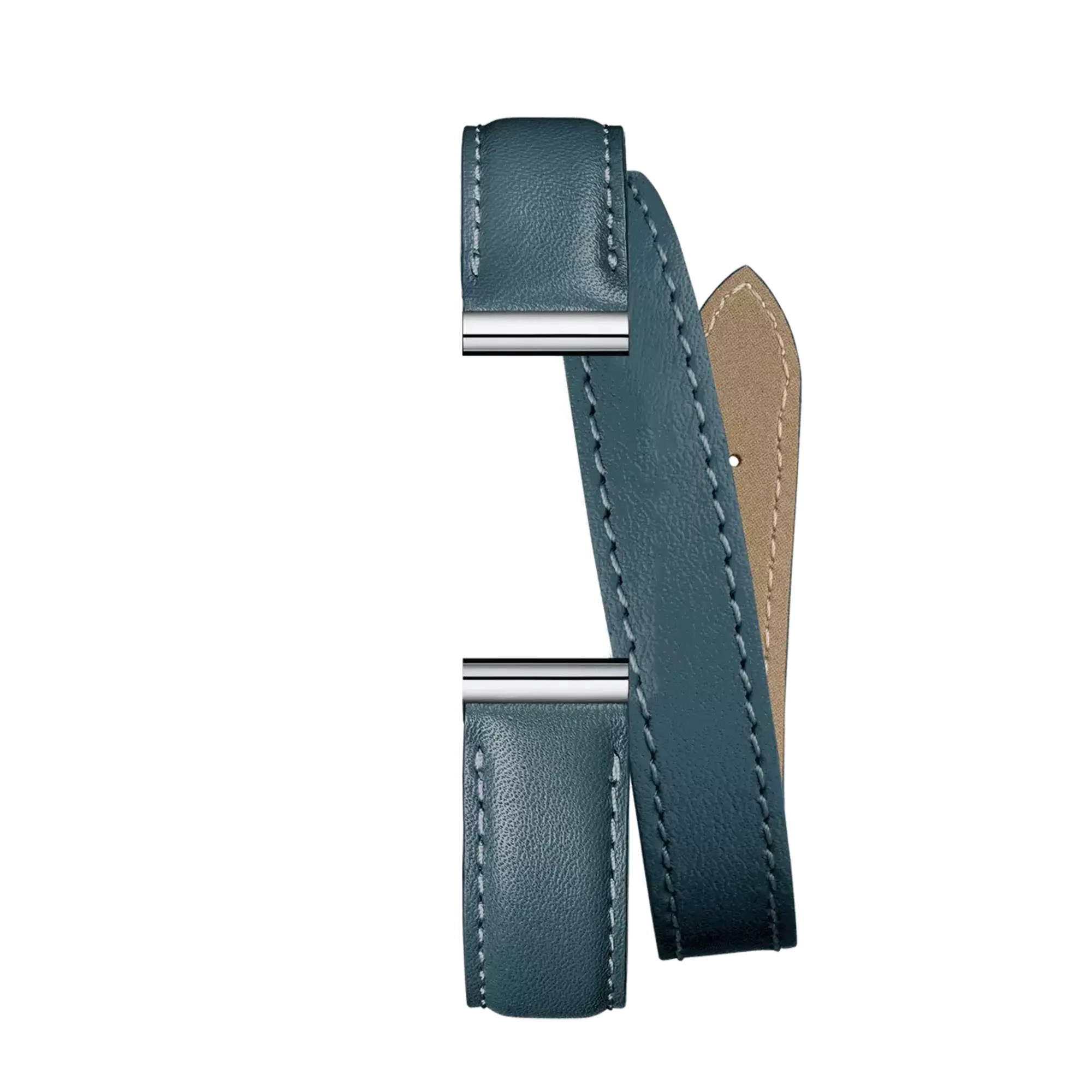 herbelin-antar-s-bracelet-double-tour-cuir-bleu-marine image 1
