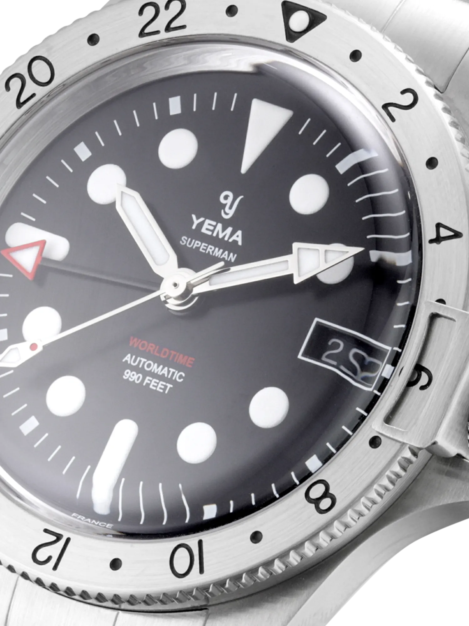 yema-superman-worldtime-gmt-steel-montre-gmt-de-voyage image 3