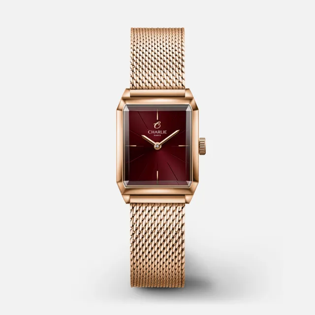 charlie-paris-monceau-montre-femme-quartz-dor-rose-bordeaux image 1