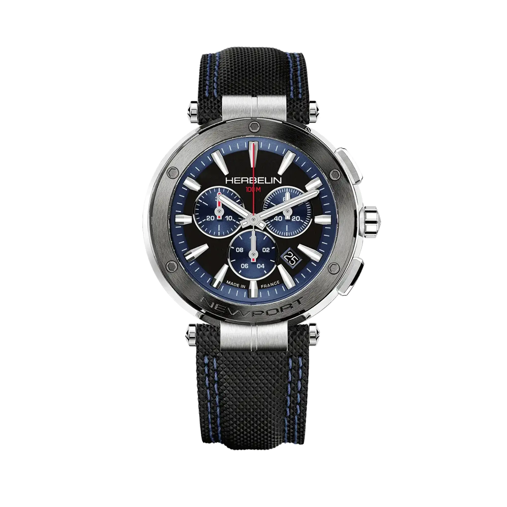 herbelin-newport-montre-chronographe-quartz-acier-pvd-noir-homme image 1