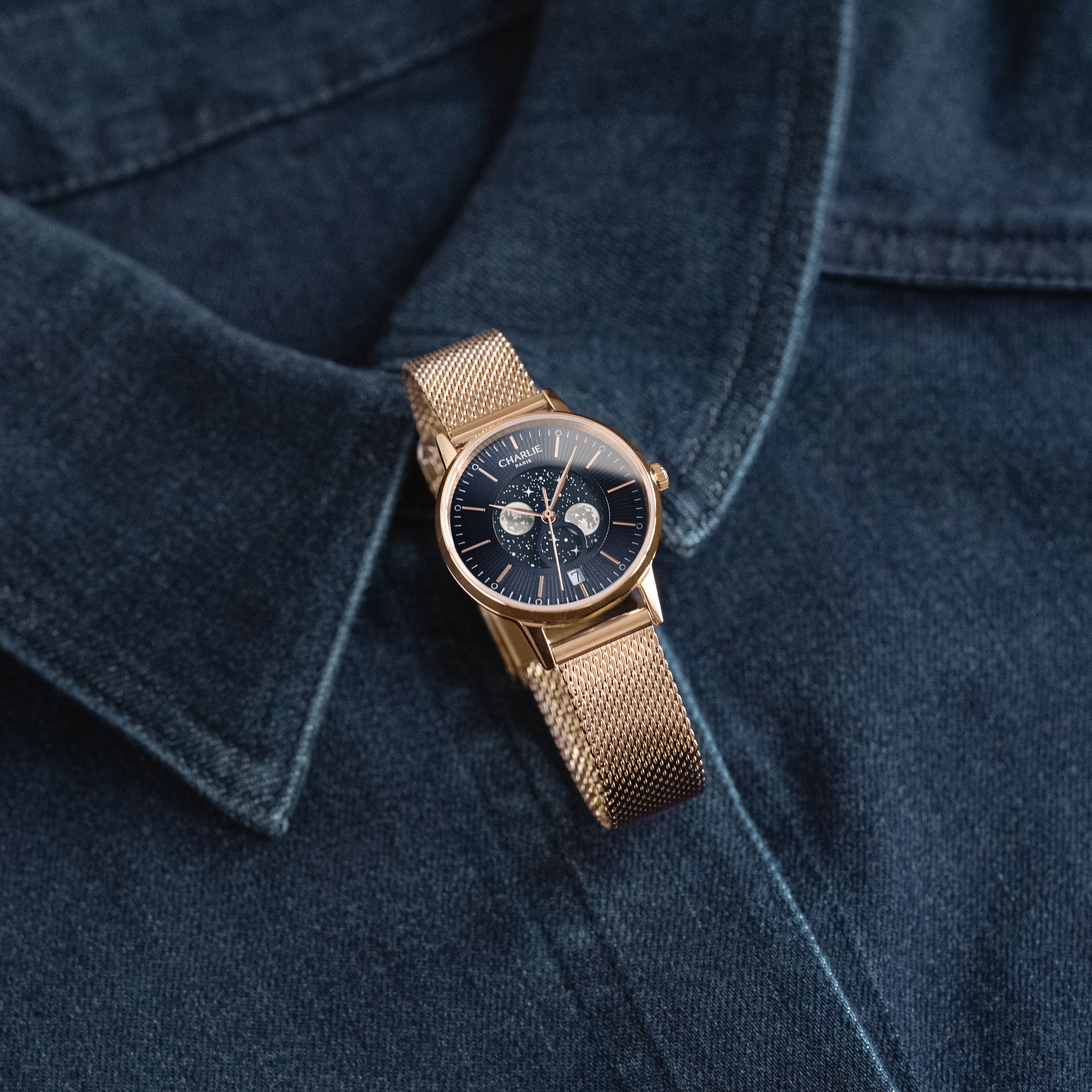 charlie-paris-sully-phase-de-lune-montre-femme-dor-rose-bleu image 2