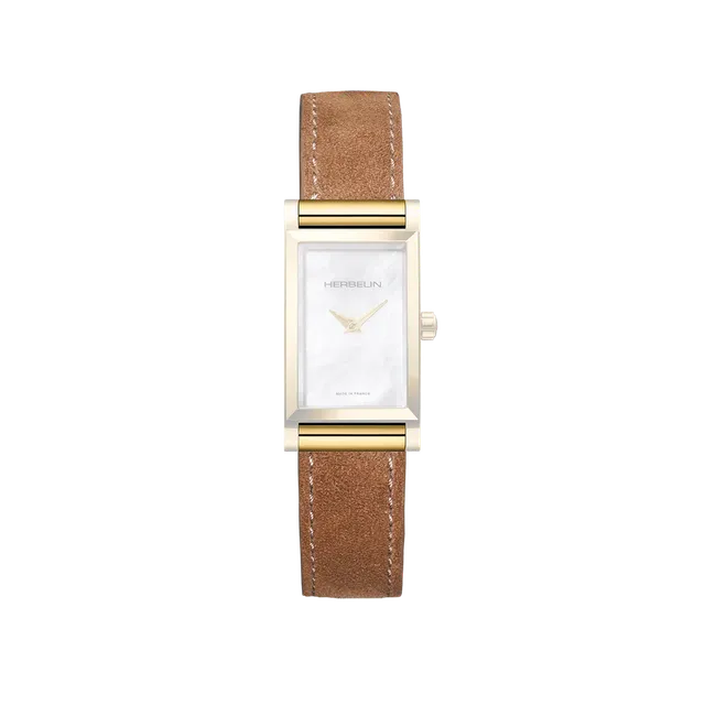 herbelin-antar-s-bracelet-simple-cuir-su-d-camel-attaches-dor-es image 1