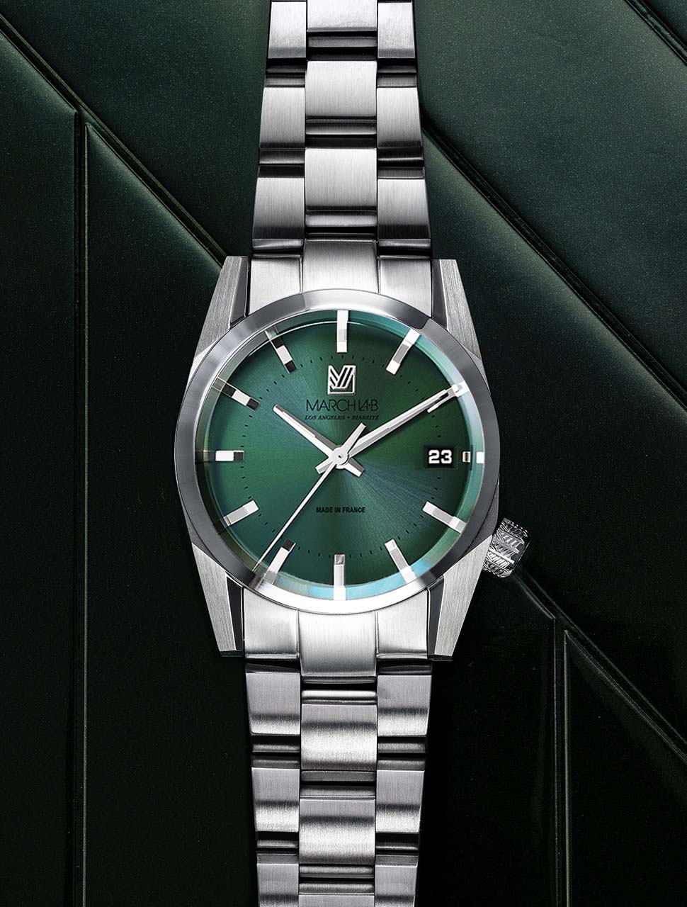march-la-b-am69-electrique-forest-montre-36-mm-cadran-vert image 2