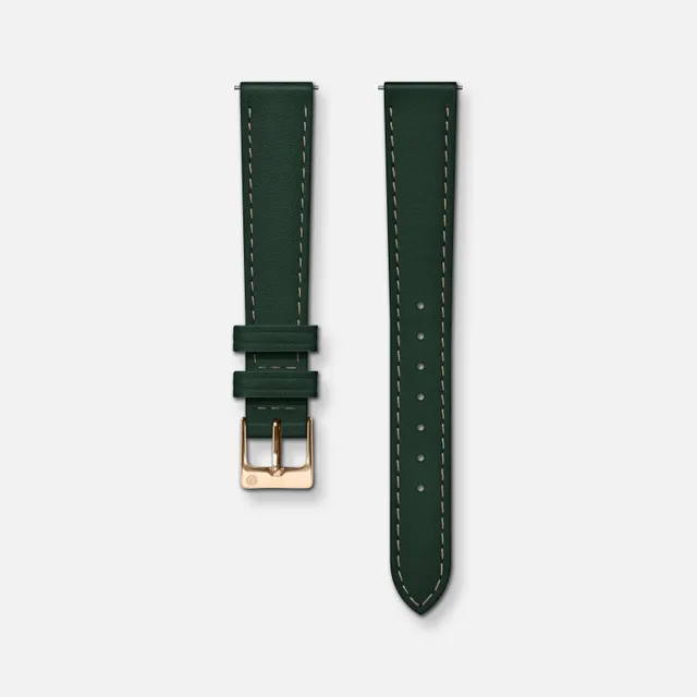 charlie-paris-bracelet-cuir-vert-14mm-boucle-ardillon-interchangeable image 1