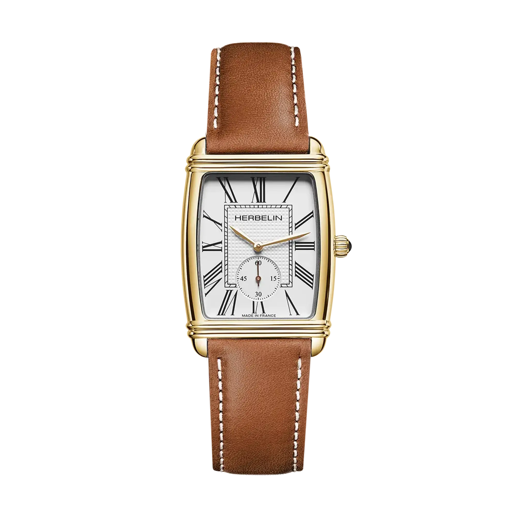 herbelin-art-d-co-petite-seconde-dor-cuir-gold image 1