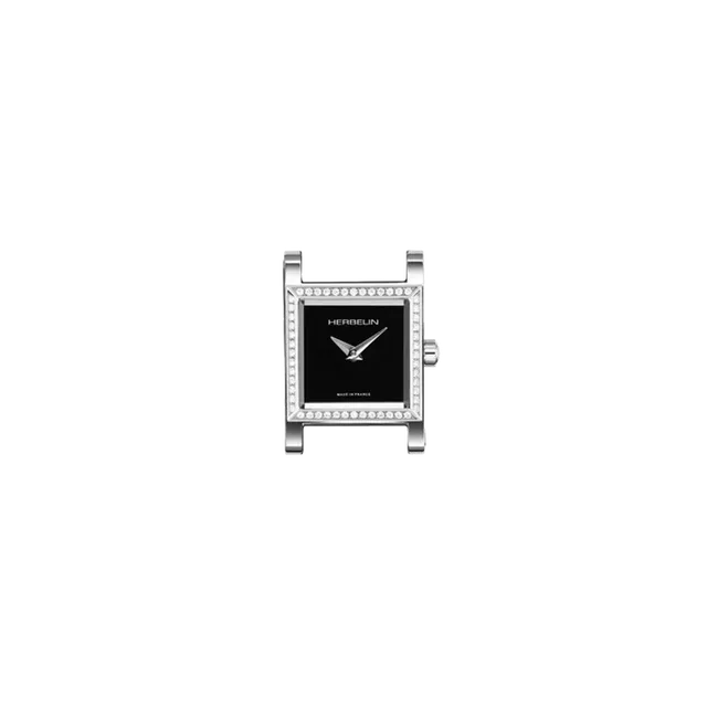 herbelin-antar-s-carr-montre-femme-noir-diamants-acier-xs-quartz image 1