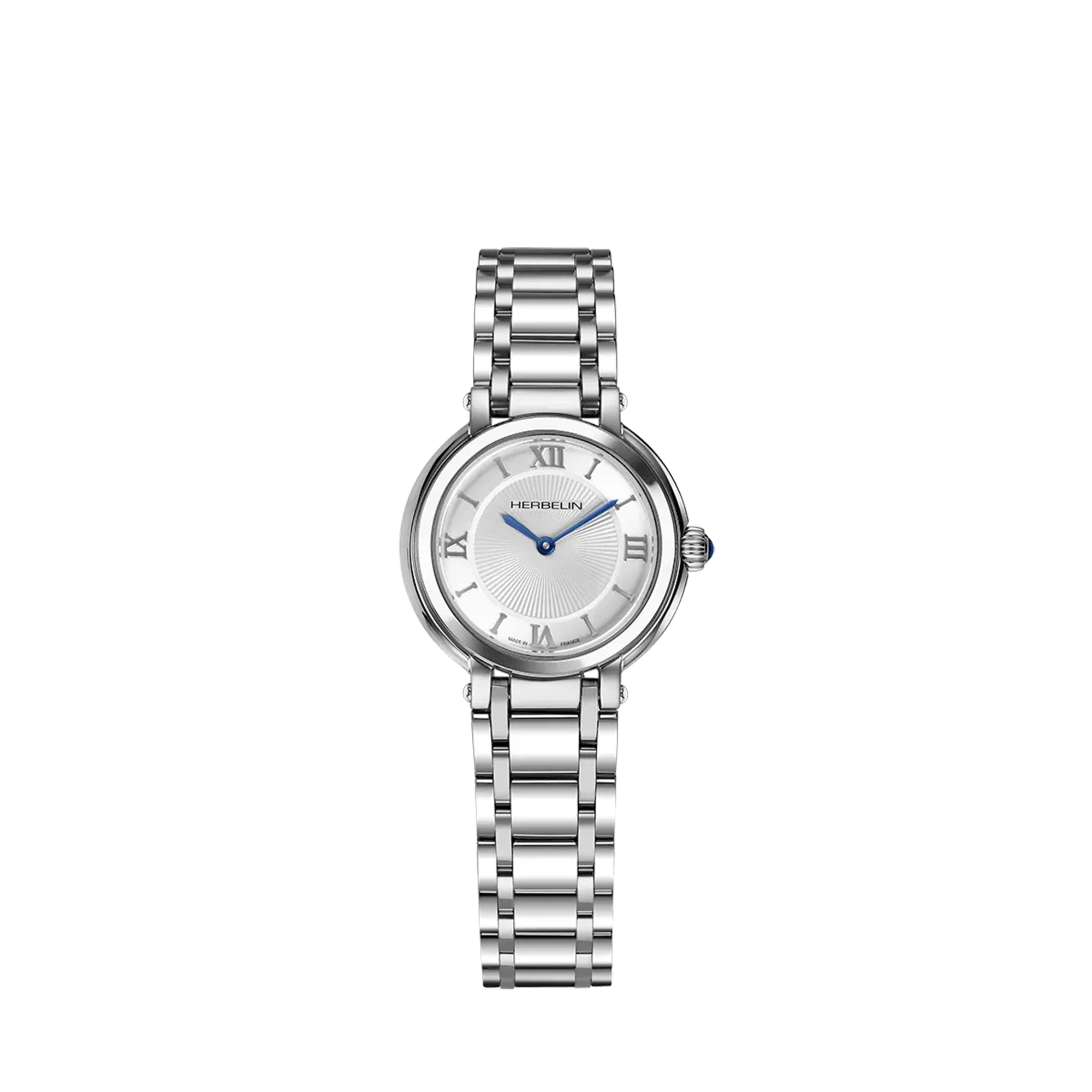 herbelin-galet-quartz-femme-tout-acier-cadran-guilloch-romain image 1