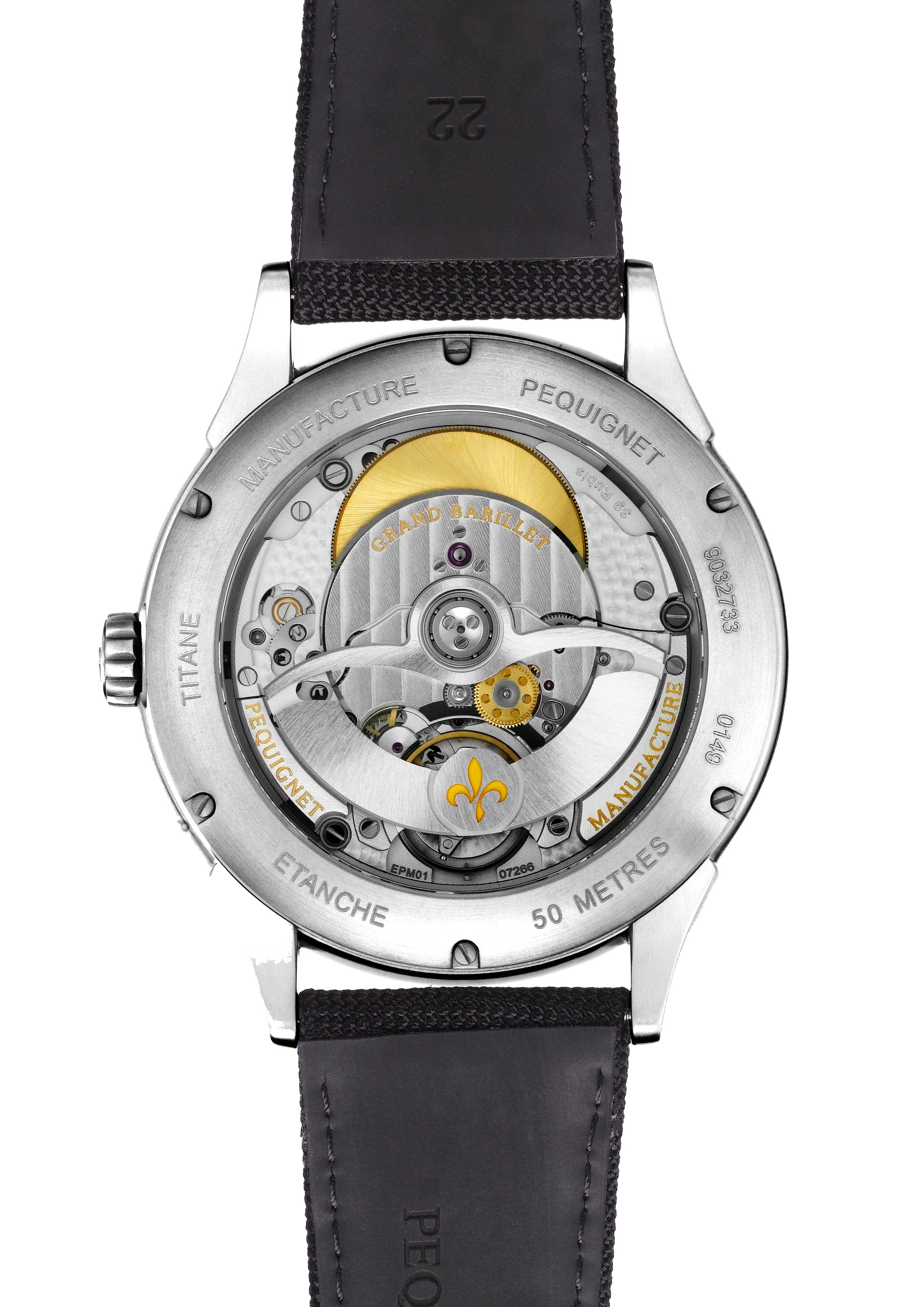 pequignet-royale-titane-montre-homme-noire-opaline-calibre-royal image 2