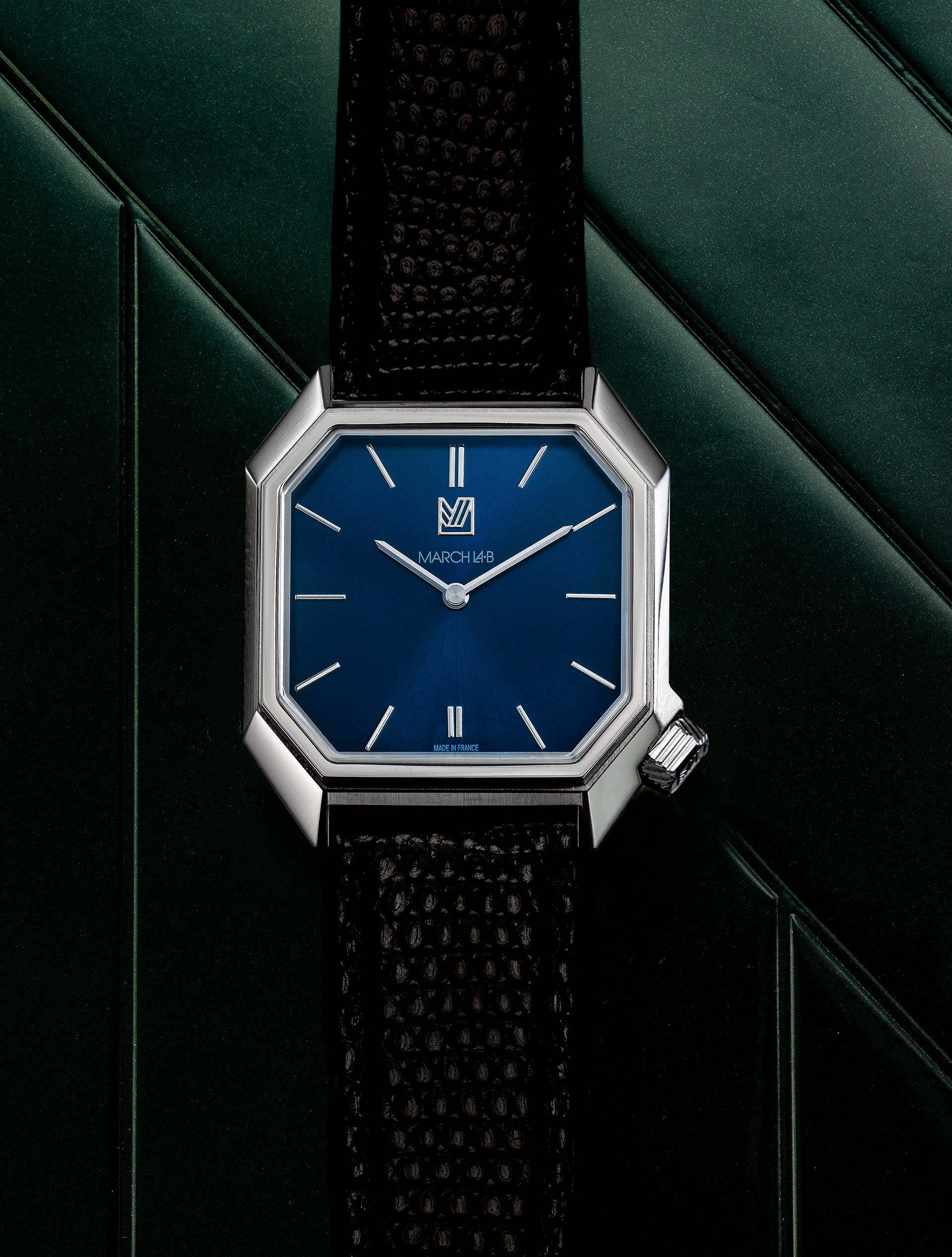 march-la-b-mansart-electrique-34mm-cadran-navy-bleu-quartz-suisse image 2