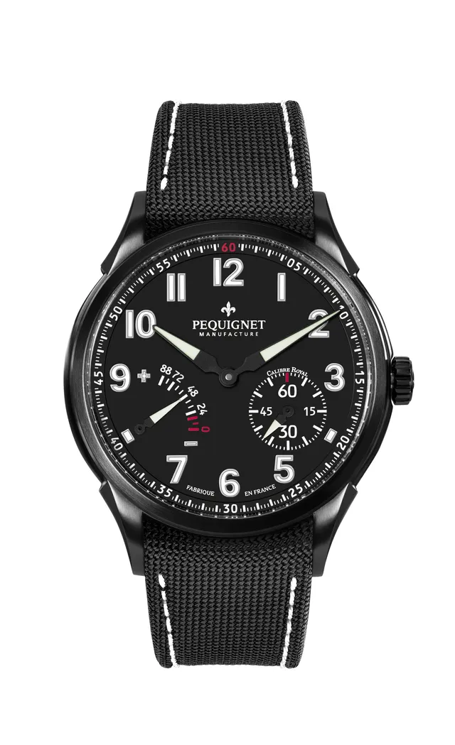pequignet-royale-titane-montre-homme-noire-opaline-calibre-royal image 1
