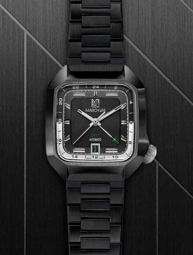 march-la-b-am2-gmt-automatique-shades-montre-homme-39mm-dlc-noir image 1