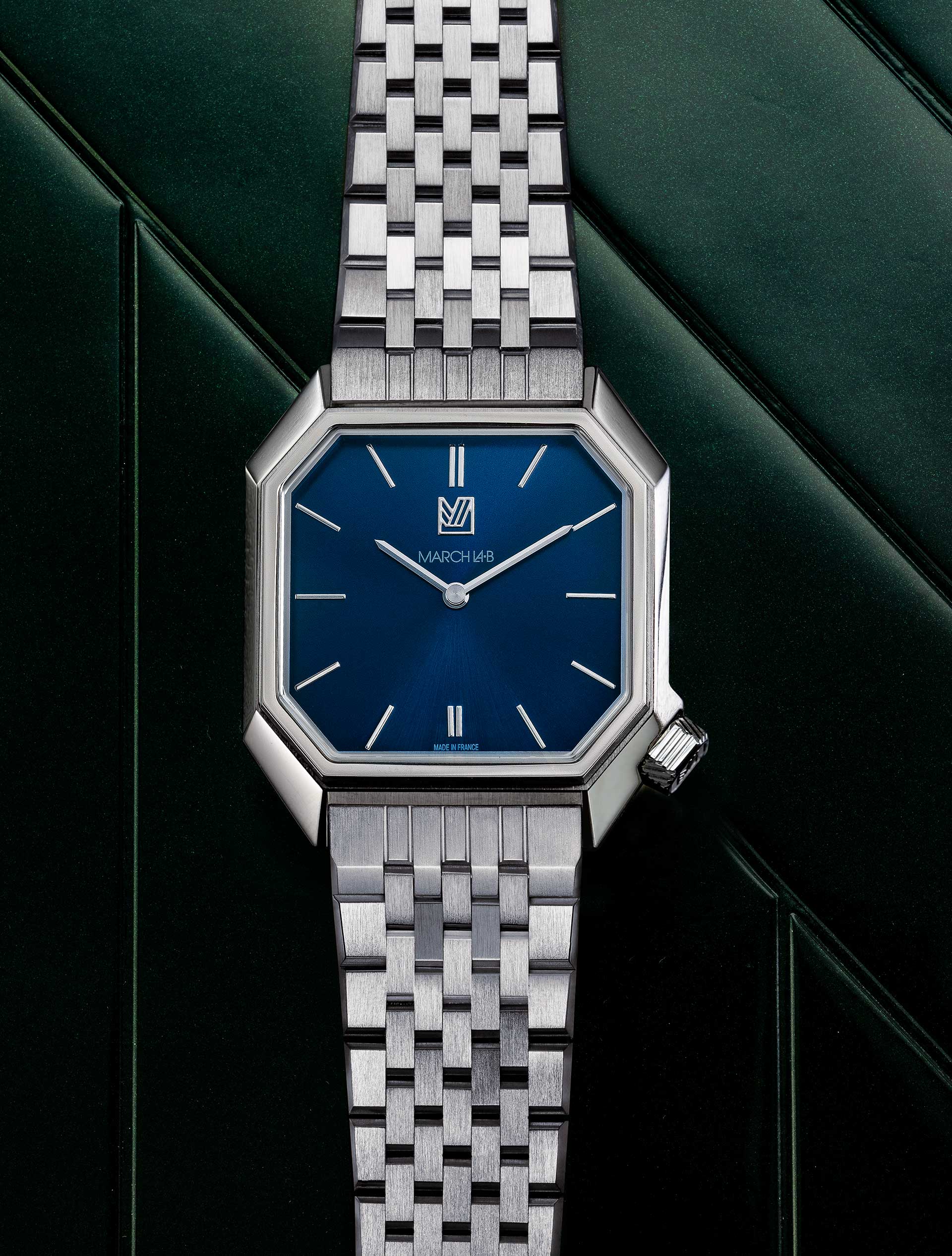 march-la-b-mansart-electrique-34mm-cadran-navy-bleu-quartz-suisse image 1